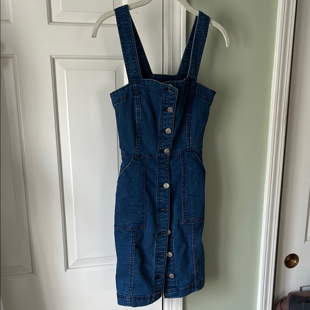 Denim Button-Down Dress